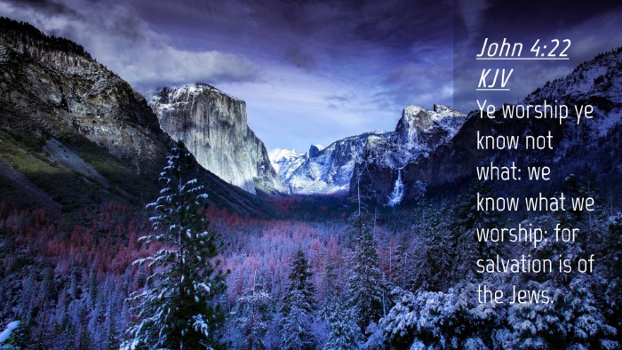 Picture 04 - John 4:22 KJV Desktop Wallpaper - Ye worship ye know not what: we know what we - Desktop Bible Verse Wallpaper