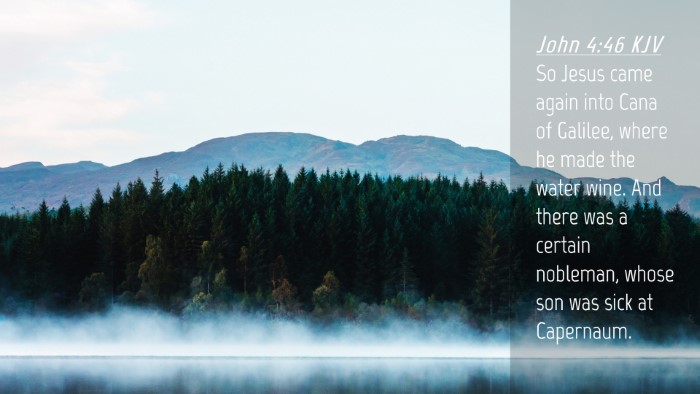 Picture 04 - John 4:46 KJV Desktop Wallpaper - So Jesus came again into Cana of Galilee, where - Desktop Bible Verse Wallpaper
