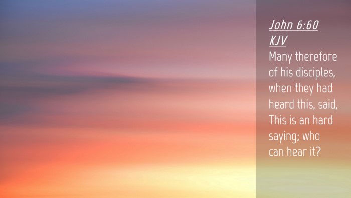 Picture 04 - John 6:60 KJV Desktop Wallpaper - Many therefore of his disciples, when they had - Desktop Bible Verse Wallpaper