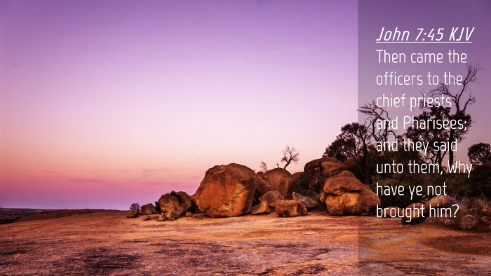Picture 04 - John 7:45 KJV Desktop Wallpaper - Then came the officers to the chief priests and - Desktop Bible Verse Wallpaper