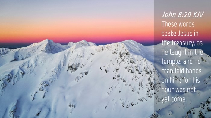 Picture 04 - John 8:20 KJV Desktop Wallpaper - These words spake Jesus in the treasury, as he - Desktop Bible Verse Wallpaper