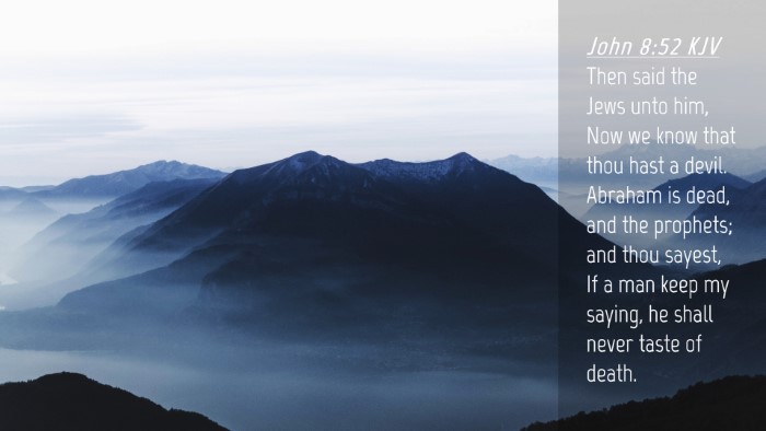 Picture 04 - John 8:52 KJV Desktop Wallpaper - Then said the Jews unto him, Now we know that - Desktop Bible Verse Wallpaper