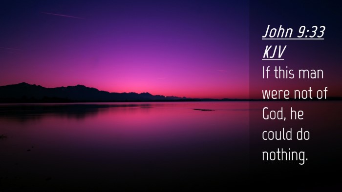Picture 04 - John 9:33 KJV Desktop Wallpaper - If this man were not of God, he could do - Desktop Bible Verse Wallpaper
