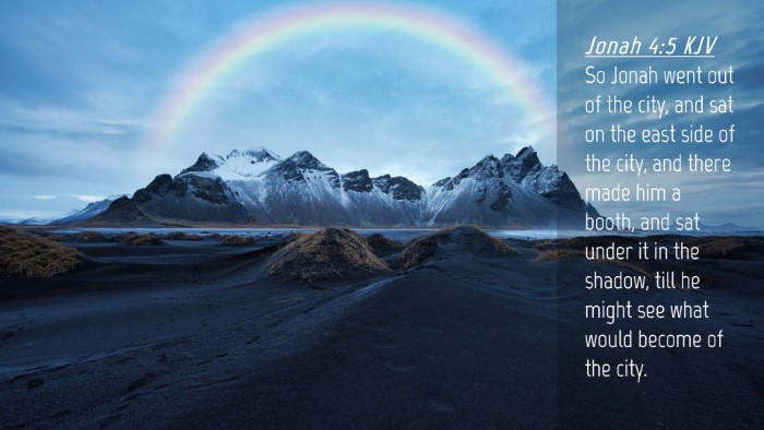 Picture 04 - Jonah 4:5 KJV Desktop Wallpaper - So Jonah went out of the city, and sat on the - Desktop Bible Verse Wallpaper