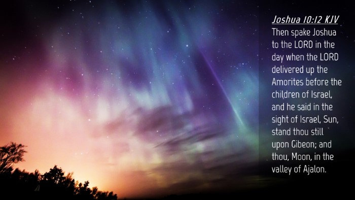 Picture 04 - Joshua 10:12 KJV Desktop Wallpaper - Then spake Joshua to the LORD in the day when the - Desktop Bible Verse Wallpaper
