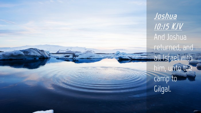 Picture 04 - Joshua 10:15 KJV Desktop Wallpaper - And Joshua returned, and all Israel with him, - Desktop Bible Verse Wallpaper
