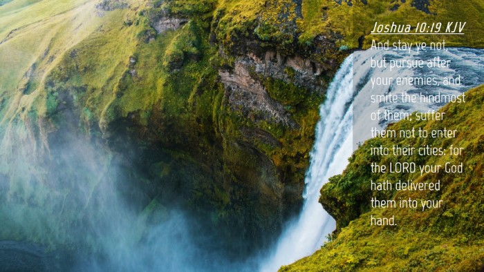 Picture 04 - Joshua 10:19 KJV Desktop Wallpaper - And stay ye not, but pursue after your enemies, - Desktop Bible Verse Wallpaper
