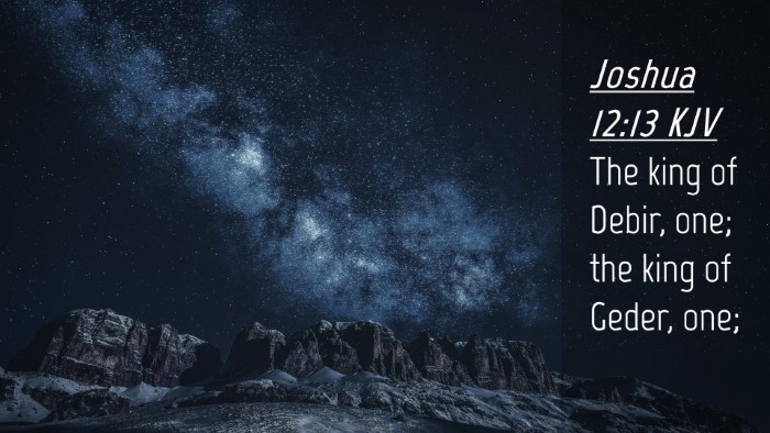 Picture 04 - Joshua 12:13 KJV Desktop Wallpaper - The king of Debir, one; the king of Geder, - Desktop Bible Verse Wallpaper
