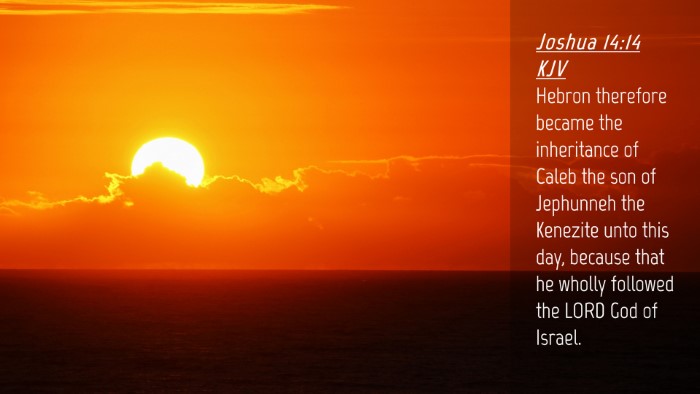 Picture 04 - Joshua 14:14 KJV Desktop Wallpaper - Hebron therefore became the inheritance of Caleb - Desktop Bible Verse Wallpaper