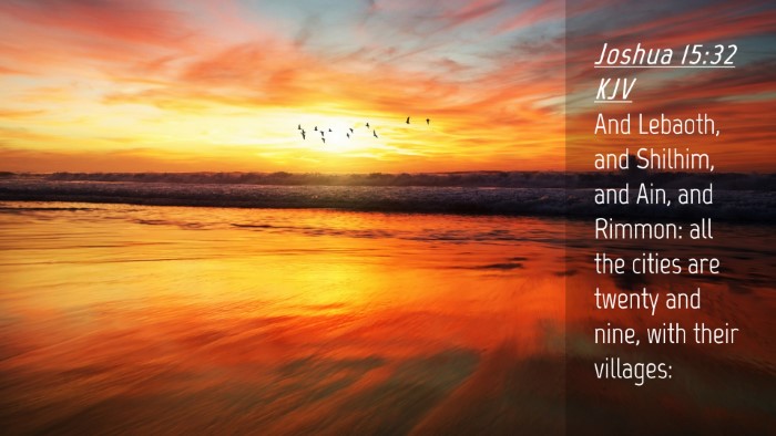 Picture 04 - Joshua 15:32 KJV Desktop Wallpaper - And Lebaoth, and Shilhim, and Ain, and Rimmon: - Desktop Bible Verse Wallpaper