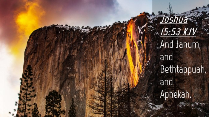 Picture 04 - Joshua 15:53 KJV Desktop Wallpaper - And Janum, and Bethtappuah, and - Desktop Bible Verse Wallpaper