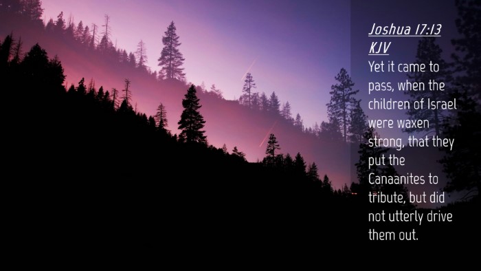Picture 04 - Joshua 17:13 KJV Desktop Wallpaper - Yet it came to pass, when the children of Israel - Desktop Bible Verse Wallpaper