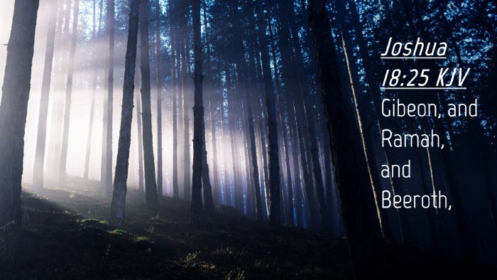 Picture 04 - Joshua 18:25 KJV Desktop Wallpaper - Gibeon, and Ramah, and - Desktop Bible Verse Wallpaper