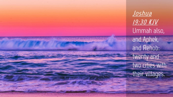 Picture 04 - Joshua 19:30 KJV Desktop Wallpaper - Ummah also, and Aphek, and Rehob: twenty and two - Desktop Bible Verse Wallpaper