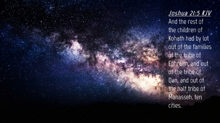 Picture 04 - Joshua 21:5 KJV Desktop Wallpaper - And the rest of the children of Kohath had by lot - Desktop Bible Verse Wallpaper