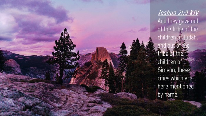 Picture 04 - Joshua 21:9 KJV Desktop Wallpaper - And they gave out of the tribe of the children of - Desktop Bible Verse Wallpaper