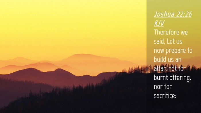 Picture 04 - Joshua 22:26 KJV Desktop Wallpaper - Therefore we said, Let us now prepare to build us - Desktop Bible Verse Wallpaper
