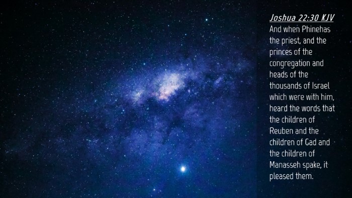 Picture 04 - Joshua 22:30 KJV Desktop Wallpaper - And when Phinehas the priest, and the princes of - Desktop Bible Verse Wallpaper