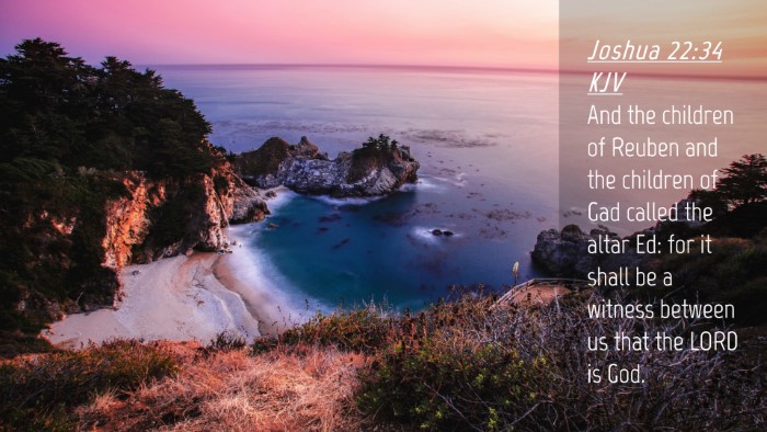 Picture 04 - Joshua 22:34 KJV Desktop Wallpaper - And the children of Reuben and the children of - Desktop Bible Verse Wallpaper