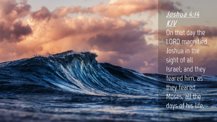 Picture 04 - Joshua 4:14 KJV Desktop Wallpaper - On that day the LORD magnified Joshua in the - Desktop Bible Verse Wallpaper
