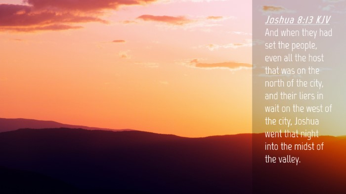 Picture 04 - Joshua 8:13 KJV Desktop Wallpaper - And when they had set the people, even all the - Desktop Bible Verse Wallpaper