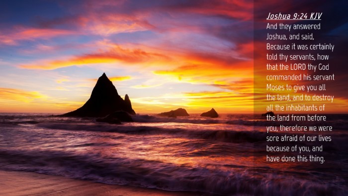 Picture 04 - Joshua 9:24 KJV Desktop Wallpaper - And they answered Joshua, and said, Because it - Desktop Bible Verse Wallpaper