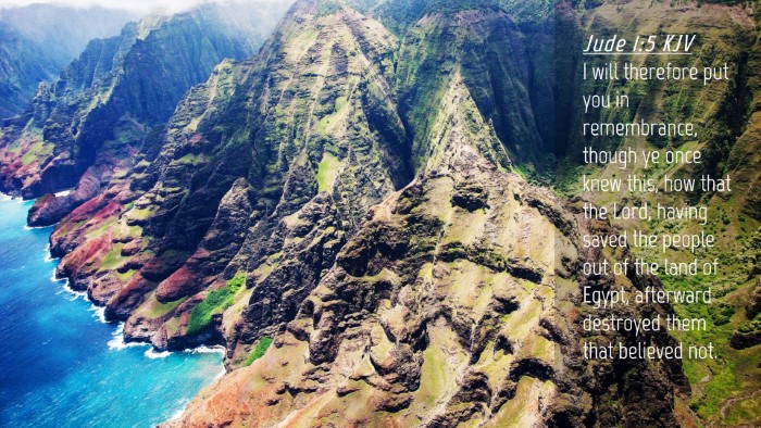 Picture 04 - Jude 1:5 KJV Desktop Wallpaper - I will therefore put you in remembrance, though - Desktop Bible Verse Wallpaper