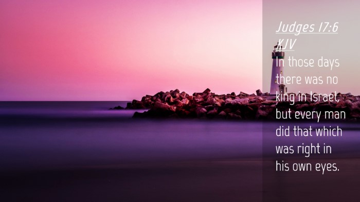 Picture 04 - Judges 17:6 KJV Desktop Wallpaper - In those days there was no king in Israel, but - Desktop Bible Verse Wallpaper