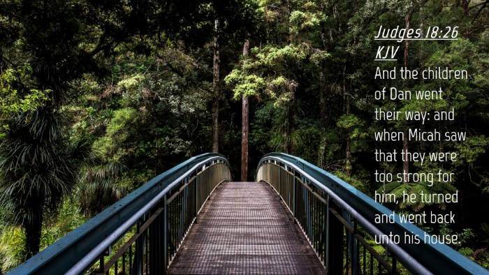 Picture 04 - Judges 18:26 KJV Desktop Wallpaper - And the children of Dan went their way: and when - Desktop Bible Verse Wallpaper