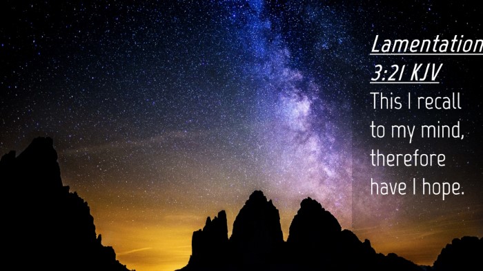Picture 04 - Lamentations 3:21 KJV Desktop Wallpaper - This I recall to my mind, therefore have I - Desktop Bible Verse Wallpaper