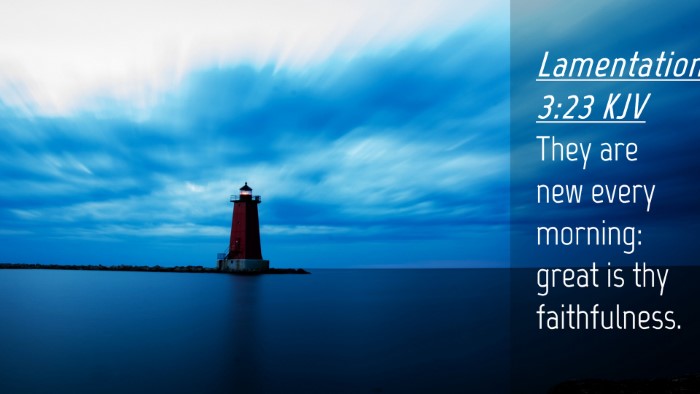 Picture 04 - Lamentations 3:23 KJV Desktop Wallpaper - They are new every morning: great is thy - Desktop Bible Verse Wallpaper
