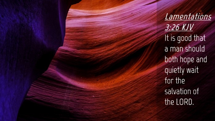 Picture 04 - Lamentations 3:26 KJV Desktop Wallpaper - It is good that a man should both hope and - Desktop Bible Verse Wallpaper