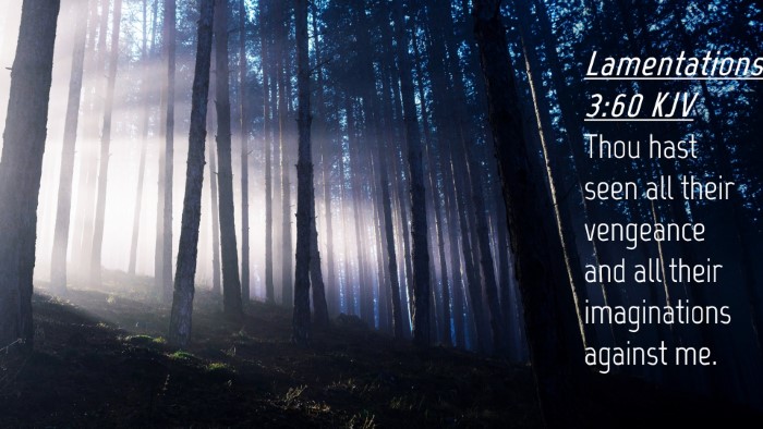 Picture 04 - Lamentations 3:60 KJV Desktop Wallpaper - Thou hast seen all their vengeance and all their - Desktop Bible Verse Wallpaper