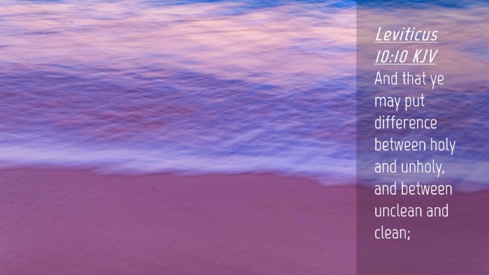 Picture 04 - Leviticus 10:10 KJV Desktop Wallpaper - And that ye may put difference between holy and - Desktop Bible Verse Wallpaper