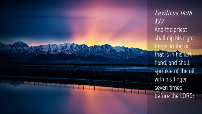 Picture 04 - Leviticus 14:16 KJV Desktop Wallpaper - And the priest shall dip his right finger in the - Desktop Bible Verse Wallpaper