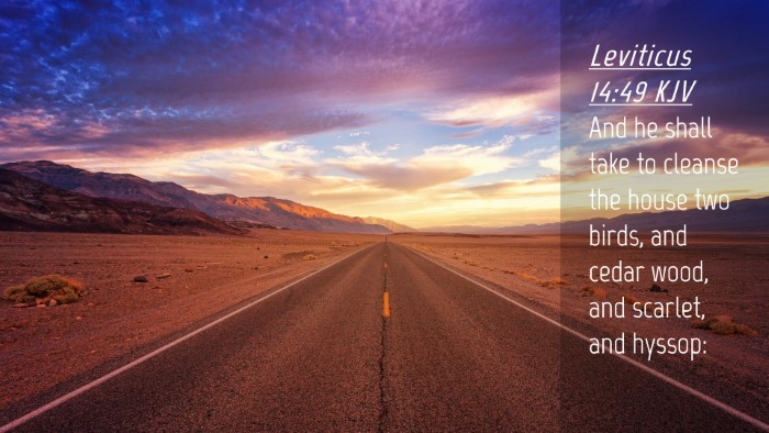 Picture 04 - Leviticus 14:49 KJV Desktop Wallpaper - And he shall take to cleanse the house two birds, - Desktop Bible Verse Wallpaper