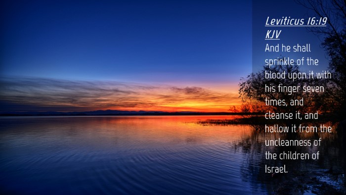 Picture 04 - Leviticus 16:19 KJV Desktop Wallpaper - And he shall sprinkle of the blood upon it with - Desktop Bible Verse Wallpaper