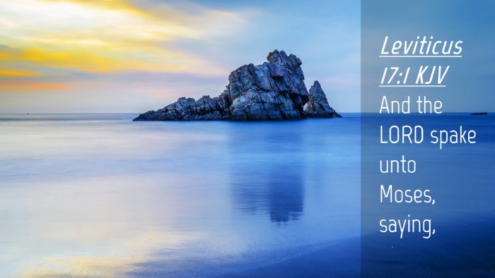 Picture 04 - Leviticus 17:1 KJV Desktop Wallpaper - And the LORD spake unto Moses, - Desktop Bible Verse Wallpaper