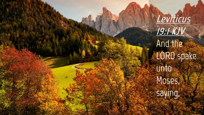 Picture 04 - Leviticus 19:1 KJV Desktop Wallpaper - And the LORD spake unto Moses, - Desktop Bible Verse Wallpaper