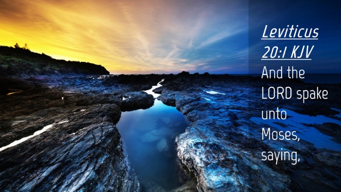 Picture 04 - Leviticus 20:1 KJV Desktop Wallpaper - And the LORD spake unto Moses, - Desktop Bible Verse Wallpaper