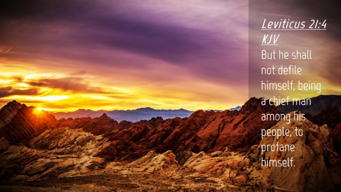 Picture 04 - Leviticus 21:4 KJV Desktop Wallpaper - But he shall not defile himself, being a chief - Desktop Bible Verse Wallpaper
