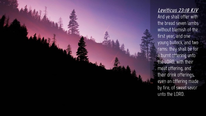 Picture 04 - Leviticus 23:18 KJV Desktop Wallpaper - And ye shall offer with the bread seven lambs - Desktop Bible Verse Wallpaper