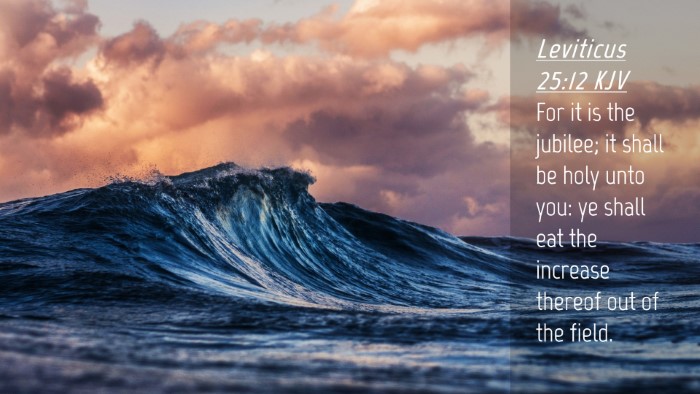 Picture 04 - Leviticus 25:12 KJV Desktop Wallpaper - For it is the jubilee; it shall be holy unto you: - Desktop Bible Verse Wallpaper