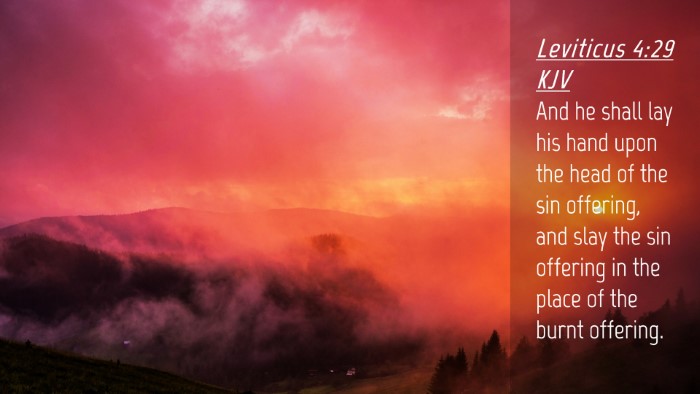 Picture 04 - Leviticus 4:29 KJV Desktop Wallpaper - And he shall lay his hand upon the head of the - Desktop Bible Verse Wallpaper