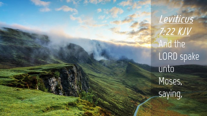Picture 04 - Leviticus 7:22 KJV Desktop Wallpaper - And the LORD spake unto Moses, - Desktop Bible Verse Wallpaper
