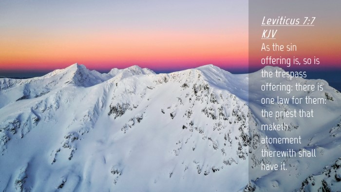Picture 04 - Leviticus 7:7 KJV Desktop Wallpaper - As the sin offering is, so is the trespass - Desktop Bible Verse Wallpaper