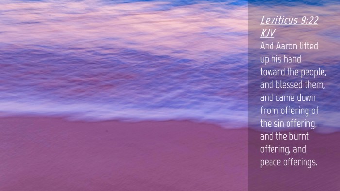 Picture 04 - Leviticus 9:22 KJV Desktop Wallpaper - And Aaron lifted up his hand toward the people, - Desktop Bible Verse Wallpaper