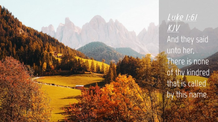 Picture 04 - Luke 1:61 KJV Desktop Wallpaper - And they said unto her, There is none of thy - Desktop Bible Verse Wallpaper