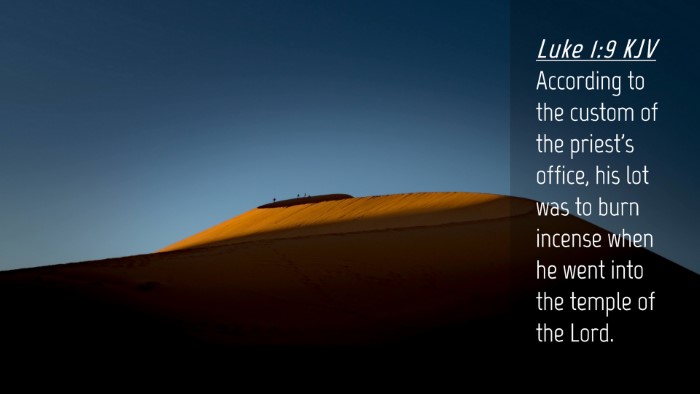 Picture 04 - Luke 1:9 KJV Desktop Wallpaper - According to the custom of the priest's office, - Desktop Bible Verse Wallpaper