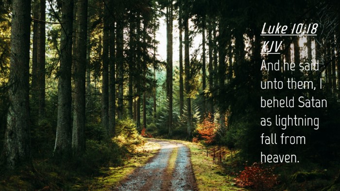 Picture 04 - Luke 10:18 KJV Desktop Wallpaper - And he said unto them, I beheld Satan as - Desktop Bible Verse Wallpaper